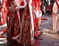 趣市兒秀禾服披風(fēng)中式新娘婚禮披肩結(jié)婚斗篷加絨加厚毛領(lǐng)漢服女披風(fēng)冬季 酒紅色 曬單實拍圖