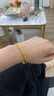 中國黃金（CHINA GOLD）黃金手鐲足金素圈紋理手鐲節(jié)日送禮送女友送長輩媽媽母親節(jié)禮物 卷草紋手鐲（58#）丨約5.8g 曬單實拍圖