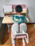 童博士?jì)和瘜W(xué)習桌椅套裝可升降中小學(xué)生作業(yè)課桌小孩寫(xiě)字書(shū)桌椅一體 楹木護眼桌+乳膠追背椅粉 高顏值設計風(fēng)格 曬單實(shí)拍圖