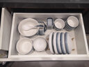 石茗堂現(xiàn)代輕奢餐具北歐簡約ins碗盤日式釉下彩創(chuàng)意家用烤盤套裝陶瓷碗 藍石紋十二人食禮盒裝 62件套 曬單實拍圖