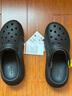 卡駱馳（crocs）男女泡芙洞洞鞋戶外休閑時(shí)尚厚底一腳蹬沙灘鞋 207521-001 37-38 曬單實(shí)拍圖