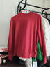 深呼吸DEEP BREATH女裝金屬扣可機洗純羊毛針織衫女A301328 紅 L (4) 曬單實(shí)拍圖