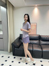 范斯蒂克（vansydical）專業(yè)跑步運(yùn)動(dòng)套裝女速干春夏季新款網(wǎng)紅瑜伽服健身訓(xùn)練服短袖短褲 藕紫+灰咖紫兩件套 L (建議105-115斤) 曬單實(shí)拍圖