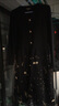 YINER音兒專(zhuān)選秋季法式優(yōu)雅假兩件網(wǎng)紗華麗刺繡拼接收腰連衣裙 黑色 3XL 曬單實(shí)拍圖