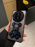 艾派客適用華為mate70Pro手機殼鏡頭全包圍精孔防摔散熱保護套電鍍透明硅膠高級感簡約男女款軟外殼 【曜石黑+閃粉卡】立體流沙熊-鏡頭全包 華為mate70Pro/Pro+通用 曬單實拍圖