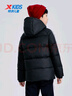 特步（XTEP）兒童【小暖爐】童裝男女童復(fù)古輕暖連帽羽絨服 純正黑 140cm 曬單實(shí)拍圖