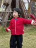 巴拉巴拉寶寶棉服外套2025新款保暖男女童拜年服外出新年兒童紅色加絨上衣 紅色調(diào)00366 100 曬單實拍圖