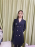 IVY HOUSE常春藤兒童裝女童2024秋季新款  梭織外套利落百褶裙擺西裝裙親子 深藍(lán)色 160cm（（大童/成人適用）） 曬單實(shí)拍圖