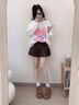 達芙妮（DAPHNE）冬季毛毛勃肯棉鞋女新款勃肯小眾懶人一腳蹬雪地靴新款 棕色 加絨 跟高4.5cm 37 (235mm) 曬單實拍圖