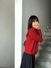 PMOG2025新款潮春秋針織開(kāi)衫外套女上衣女韓版寬松毛衣外搭坑條顯瘦潮 酒紅色 L[建議105115斤] 曬單實(shí)拍圖