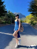 唐思薇【后媽裙】小胸顯大女春季新款氣質(zhì)顯瘦收腰性感包臀吊帶連衣裙女 藍色【長(cháng)裙】 M 【建議95-105斤】 曬單實(shí)拍圖