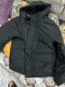 NEW BALANCE 短款鴨絨羽絨服男女同款簡(jiǎn)約保暖連帽外套AMJ43359 BK S  曬單實(shí)拍圖