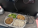 名居派（mingjupai）德國無線可充電加熱飯盒免注水車載電熱保溫飯盒便攜不插電上班族 1L 插電款米白色+充電線 免注水加熱/無線便攜/密封 曬單實(shí)拍圖