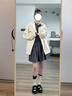FSHE韓版開衫衛(wèi)衣外套女2025春秋新款加絨oversize慵懶寬松百搭上衣女 杏色(春秋) 薄款 L 建議125斤內(nèi) 曬單實(shí)拍圖