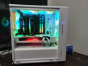 航嘉（Huntkey）G63戰戟  玻璃側透機箱  GS680C臺式主機電腦游戲機箱 支持M-ATX主板/360水冷/卡扣式快拆側板 G63mini白色+ARGB風(fēng)扇*6（4正2反） 曬單實(shí)拍圖