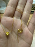 中國(guó)黃金（CHINA GOLD）貓眼珠黃金吊墜貓眼轉(zhuǎn)運(yùn)珠吊墜小金珠項(xiàng)鏈女送老婆女友生日禮物 貓眼轉(zhuǎn)運(yùn)珠吊墜（約0.23g)+品牌禮盒 曬單實(shí)拍圖