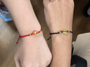 中國珠寶黃金手鏈龍鳳平安扣情侶本命年紅繩手鏈送女友老婆情人節生日禮物 平安扣紅繩手鏈（金重約0.35克） 曬單實(shí)拍圖
