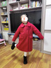 皮爾卡丹（pierre cardin）女童呢子大衣2026新款洋氣加厚兒童毛呢外套冬季過(guò)年紅色中大童潮 紅色【夾棉加厚】 150 建議身高140-145左右 曬單實(shí)拍圖