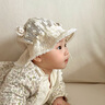 李晨曦（Lichenxi）女寶寶帽子春夏季漁夫帽公主洋氣時(shí)尚網(wǎng)紗蝴蝶結(jié)抽繩小女孩遮陽帽 萌銀光閃閃抽繩盆帽—米色 適合4-30個(gè)月寶寶頭圍43-50CM 曬單實(shí)拍圖