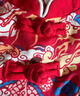 優(yōu)奇嬰兒衣服連衣裙夏季女寶寶周歲禮服百歲百天衣服宴禮紅色喜慶裙子 曬單實(shí)拍圖