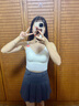太平鳥女裝2024年夏季新款氣質(zhì)百褶短裙A1GEE2318 深灰 S 曬單實(shí)拍圖