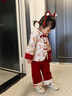 班喜迪女童套裝秋冬裝寶寶周歲禮服拜年服唐裝秋裝兒童國風(fēng)漢服抓周衣服 曬單實(shí)拍圖