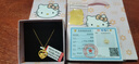 亮冠黃金愛心KT貓吊墜999足金3D硬金蝴蝶結(jié)可愛hello Kitty掛墜項鏈女 愛心KT貓約1.5-1.6g+18K金項鏈 曬單實拍圖