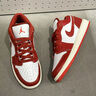 NIKE耐克男鞋女鞋AJ1情侶鞋Air Jordan 1低幫新年紅白休閑籃球運動鞋 新年款白紅 35.5 【GS】 曬單實拍圖