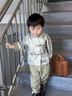 漢唐貝貝漢服男童古裝中國風2025新款國學服兒童新中式唐裝男寶寶周歲禮服 男童 100 cm 曬單實拍圖