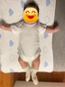 Kordear 嬰兒夏季純白色夏裝短袖三角包屁衣寶寶衣服哈衣春 疊肩款白色 80cm 曬單實(shí)拍圖