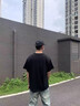 型于格重磅純棉短袖T恤男生2025夏季潮牌美式寬松上衣大碼半袖衣服男裝 3592黑色+3497深灰 (2件裝) XL 建議(135-150斤) 曬單實(shí)拍圖