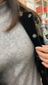 恒源祥羊毛衫女秋冬加厚打底毛衣修身內搭半高領(lǐng)針織衫 灰色 M 建議100-110斤 曬單實(shí)拍圖