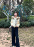 衣品天成2025春夏季牛仔褲女士純棉高腰遮肉顯瘦長褲寬松拖地闊腿褲子女 曬單實拍圖