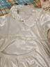 莫代爾新中式盤扣睡衣女秋長(zhǎng)袖法式甜美宮廷家居服冰絲套裝 杏色  M (80-115斤) 曬單實(shí)拍圖