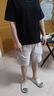 俐丹輕奢夏季薄款冰絲工裝短褲男新款運動(dòng)休閑中褲寬松潮牌2025五分褲 卡其色 XL 推薦體重145-160斤 曬單實(shí)拍圖