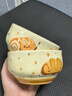 蛋糕可頌陶瓷飯碗家用新款可愛漂亮餐具甜品酸奶碗米飯碗兒童碗具 一碗一勺【牛角包】 曬單實拍圖