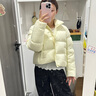 江南布衣（JNBY）【商場同款】24冬新品羽絨服女立領(lǐng)面包服短款簡約休閑5O0C11840 740/淡黃 XS 曬單實拍圖