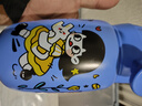 coco mango 明星白鹿同款兒童保溫杯吸管兩用可愛(ài)女寶寶小學(xué)生便攜水杯子 藍(lán)色（搬運(yùn)奶酪） 曬單實(shí)拍圖