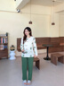 秋鹿睡衣女純棉家居服套裝圓領(lǐng)套頭長(cháng)袖長(cháng)褲新款兩件套舒適透氣可外穿 曬單實(shí)拍圖
