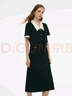 歌莉婭女裝連衣裙夏裝新品假兩件氣質(zhì)淑女miu系蝴蝶結(jié)制服裙子1E3R4K850 00B黑色 L 曬單實(shí)拍圖