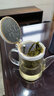 邦田（Bonston）全玻璃內膽飄逸杯可拆洗辦公家用玻璃泡茶壺懶人泡茶茶具套裝 白蓋 550ml 曬單實(shí)拍圖