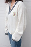 TOMMY JEANS【美式學(xué)院風(fēng)】春秋季女裝復(fù)古慵懶撞色V領(lǐng)刺繡肌理針織衫連衣裙 【V領(lǐng)針織衫】-米白色YBH S （推薦：95-110斤） 曬單實(shí)拍圖