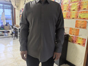 皮爾卡丹高檔無(wú)痕保暖襯衫男加絨加厚商務(wù)休閑職業(yè)工裝純色桑蠶絲長(cháng)袖襯衣 Z06 灰色/ 加絨保暖 185/3XL 建議160-180斤 曬單實(shí)拍圖