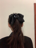 星光璀璨發(fā)夾后腦勺飄帶蝴蝶結發(fā)卡頭飾女高端2025高級馬尾夾頭飾 黑色【浪漫花語(yǔ)】約4cm 曬單實(shí)拍圖