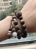Leevenston綠檀木手串女多圈檀香木手鏈女情侶菩提根佛珠念珠生日禮物送女友 曬單實(shí)拍圖