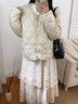 波司登春輕薄羽絨服女90絨三防輕便內(nèi)搭外穿葫蘆紋外套B250131012 曬單實拍圖