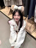 衣然呈品外套女士春季新款美式高街潮牌寬松百搭拼接小碎花長袖上衣夾克女 杏色 M 【建議90-105斤】 曬單實拍圖
