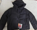 坦博爾新款面包羽絨服女短款連帽簡(jiǎn)約休閑百搭外套TBF330332D 黑色 M (165) 曬單實(shí)拍圖