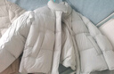 坦博爾秋冬新款羽絨服女短款立領(lǐng)小個子顯瘦面包服TBF530328T 蘭卡白 XS (155) 曬單實拍圖