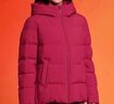 坦博爾羽絨服女新款冬季寬松短款加厚保暖連帽中老保暖外套TBF510356J 醬紫紅 165/88A 曬單實(shí)拍圖